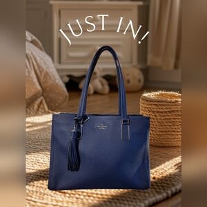 Kate Spade New York Naomi Leather Tote in River Blue. It retails $449 NWT